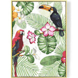 Painting by Numbers Animals Toucan Parrot Flowers