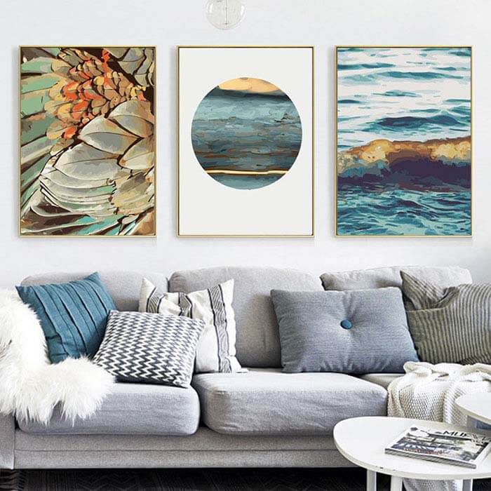 Paint by numbers marble