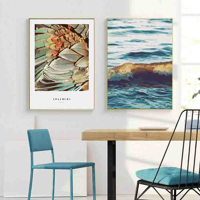 Paint by numbers feathers