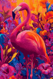Malen nach Zahlen Vogel Flamingo rosa