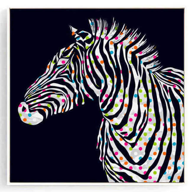 Painting by Numbers Zebra Dots Black