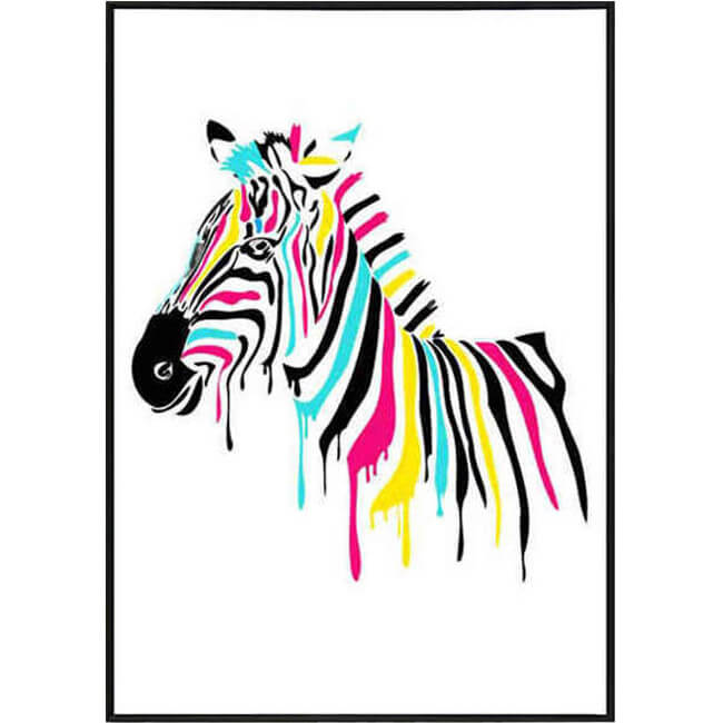 Painting by Numbers Animals Zebra Blobs White