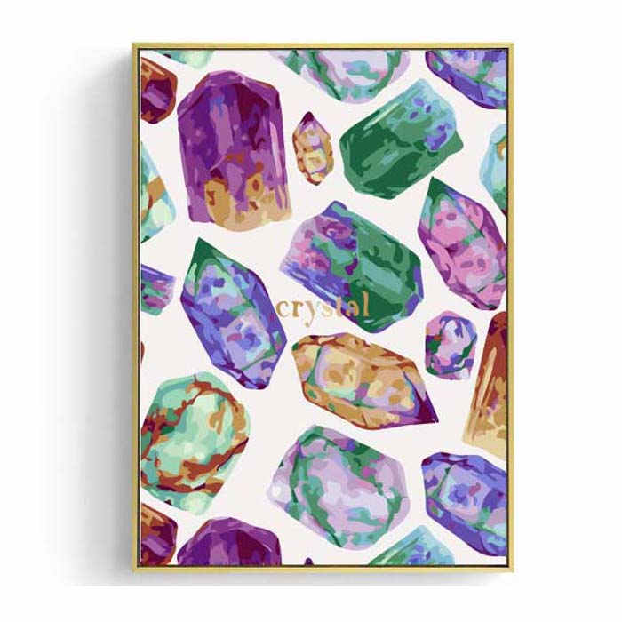 Paint by numbers crystals