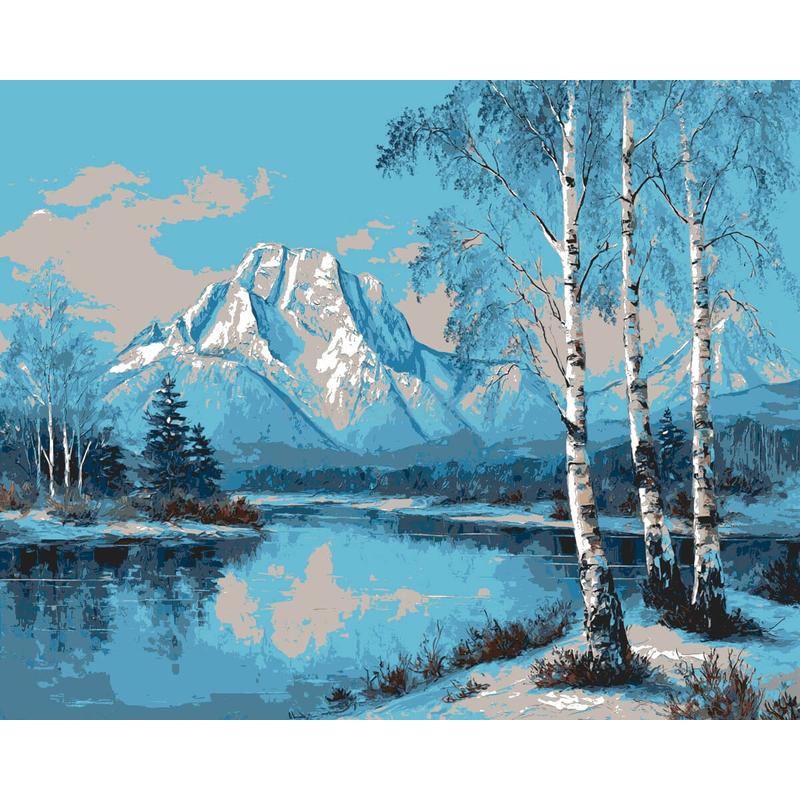 Painting by Numbers Mountain Snow