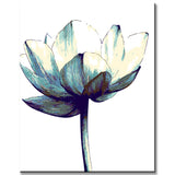 Painting by Numbers Flower Black and White