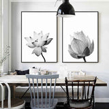 Painting by Numbers Flower Black and White