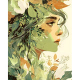 Painting by Numbers Woman in Leaf Dress