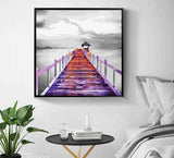 Painting by Numbers Bridge Black White Colorful