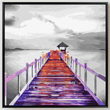 Painting by Numbers Bridge Black White Colorful