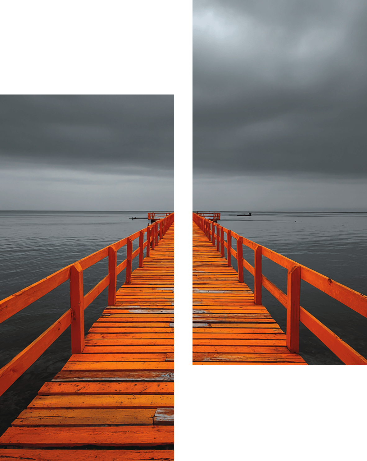 Painting by Numbers Jetty by The Sea- 2-Panel (Duo)