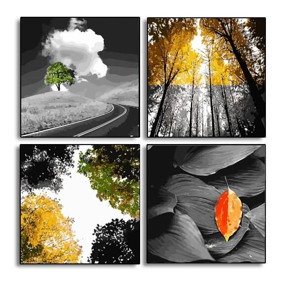 Painting by Numbers Mnz-SS-492-495-496-497-4 Panel