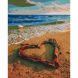 Painting by Numbers Heart on The Beach