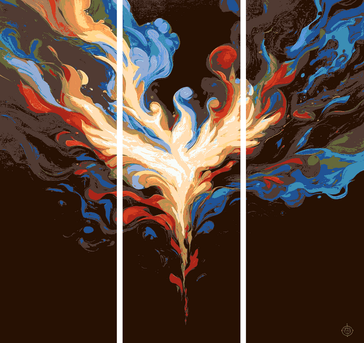 Painting by Numbers Colorful Steam Mnz 3-Panel (Triptych)