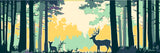 Painting by Numbers Wild in The forest- 3-Panel (Triptych)