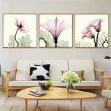 Paint by Numbers Triptych Flowers