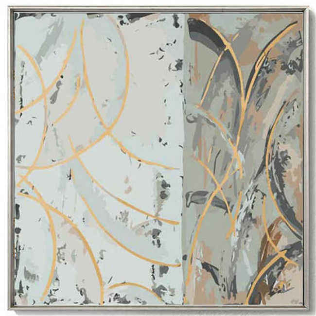 Painting by Numbers Leaves Black and White