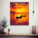 Painting by Numbers Sailing Trip Sunset