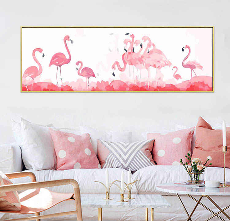 Painting by Numbers Flamingos
