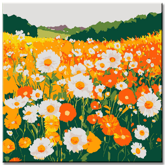 Painting by Numbers Flower Field