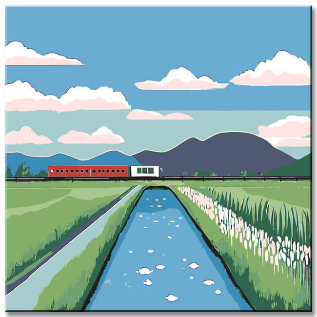 Painting by Numbers Railway Embankment