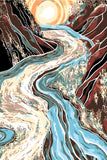 Painting by Numbers River  Abstract