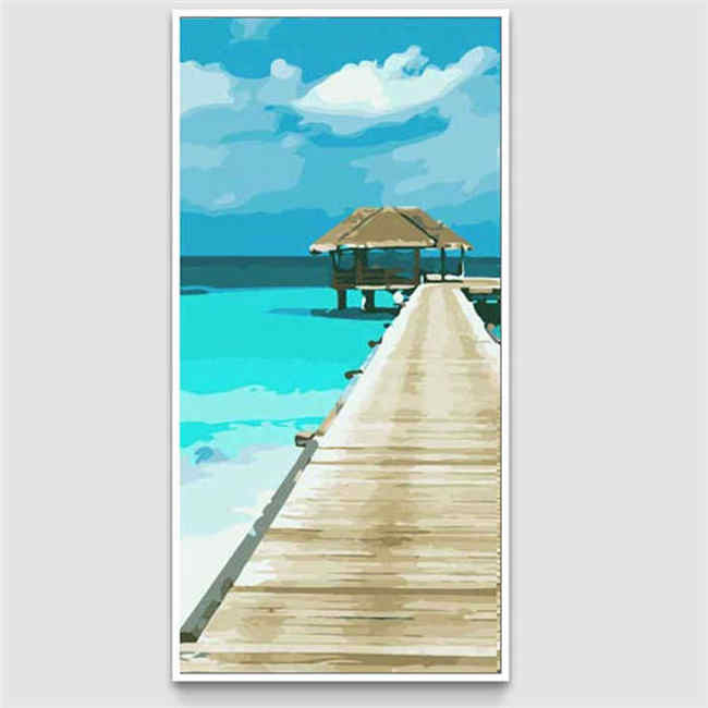 Painting by Numbers Caribbean Jetty into The Sea
