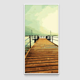 Painting by numbers jetty to the lake
