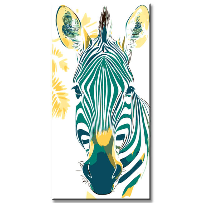 Painting by Numbers Zebra Green