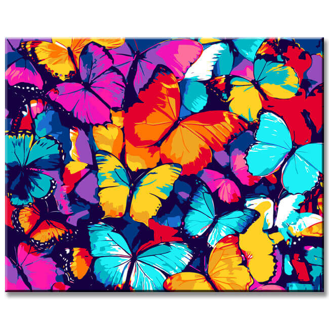 Painting by Numbers Butterfly Colorful