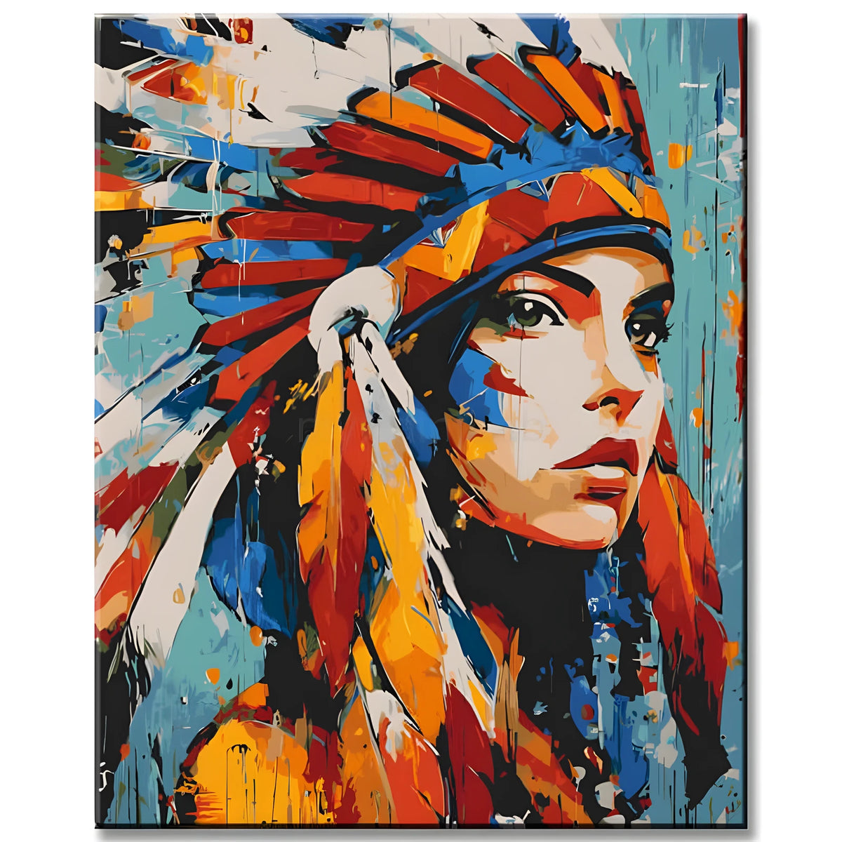 Paint by Numbers Indian Headdress