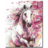 Painting by Numbers Horse in A Rush of Flowers