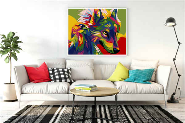 Painting by Numbers Wolf and Falcon