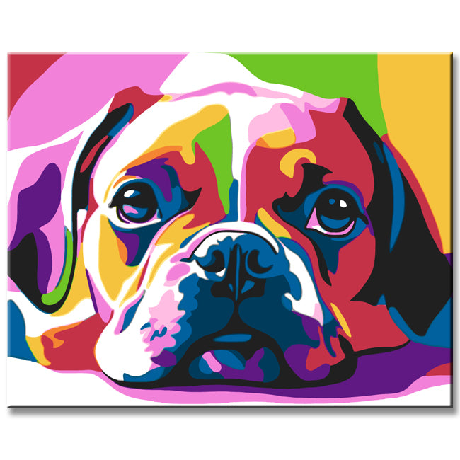 Painting by Numbers Colorful Pug