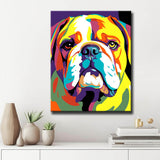 Painting by Numbers Bulldog Portrait Colorful