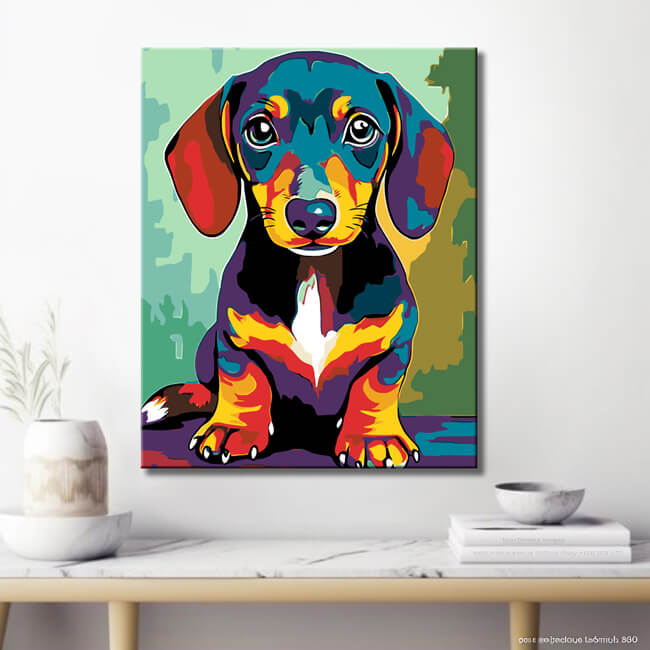 Painting by Numbers Dachshund Multicolored