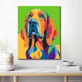 Painting by Numbers Bloodhound Colorful