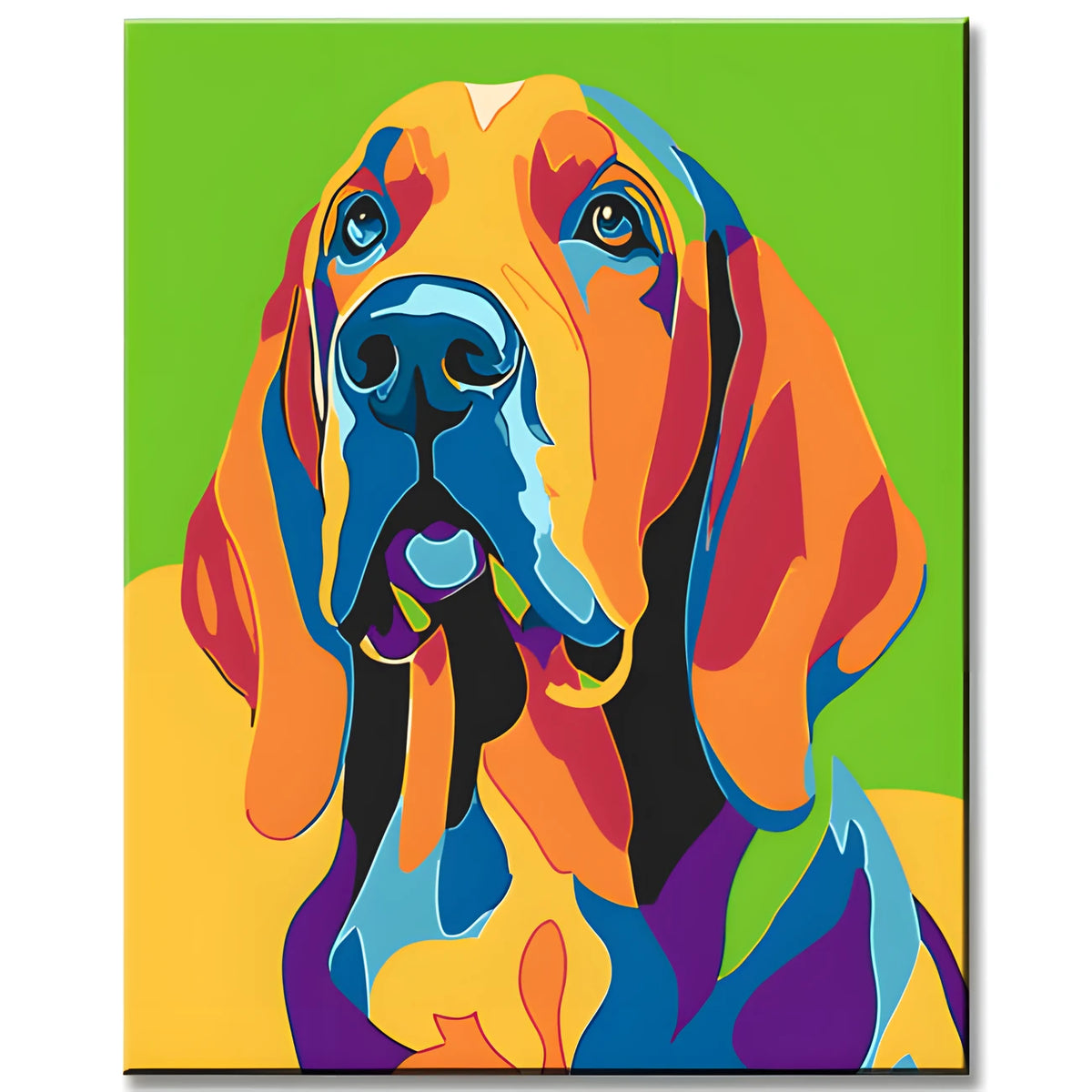 Painting by Numbers Bloodhound Colorful