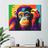 Painting by Numbers Chimpanzee Colorful