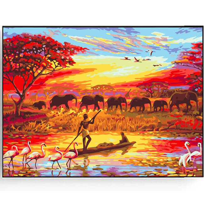 Painting by Numbers Africa People and Animals