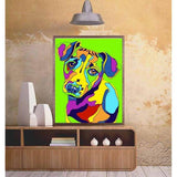 Painting by Numbers Colorful Wildlife Dog