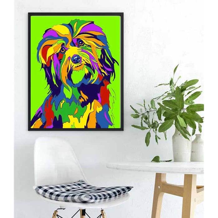 Painting by Numbers Colorful Wildlife Dog Portrait