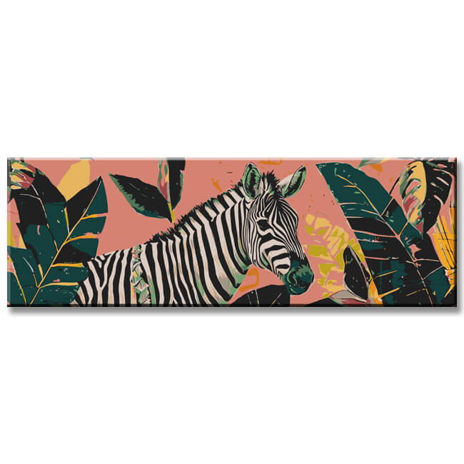 Painting by Numbers Panorama Zebra in The Bush