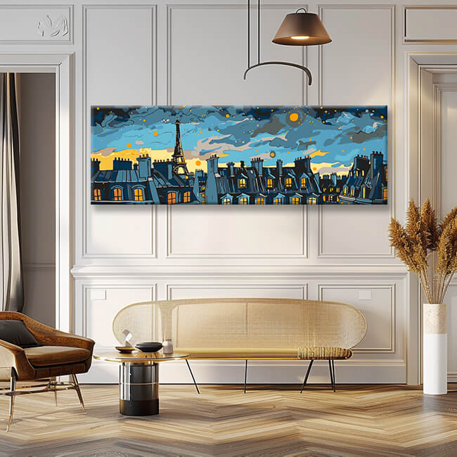 Painting by Numbers Panorama Starry Night Paris