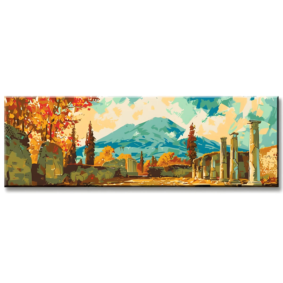 Painting by Numbers Panorama Temple Ruins on Mountain II