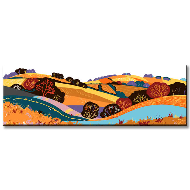 Painting by Numbers Panorama Colorful Fields