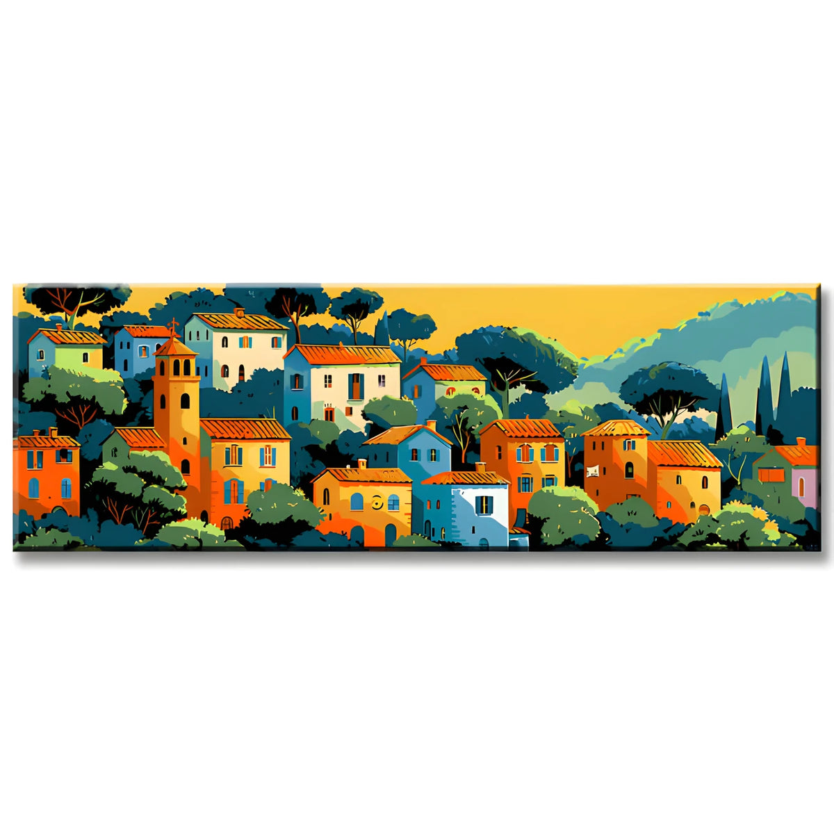 Painting by Numbers Panorama Colorful Houses in italy