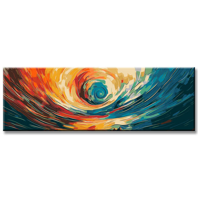 Painting by Numbers Panorama Color Swirl II