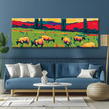 Painting by Numbers Panorama Sheep in The Field