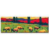 Painting by Numbers Panorama Sheep in The Field