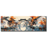 Painting by Numbers Panorama Chinese Village on The River  II